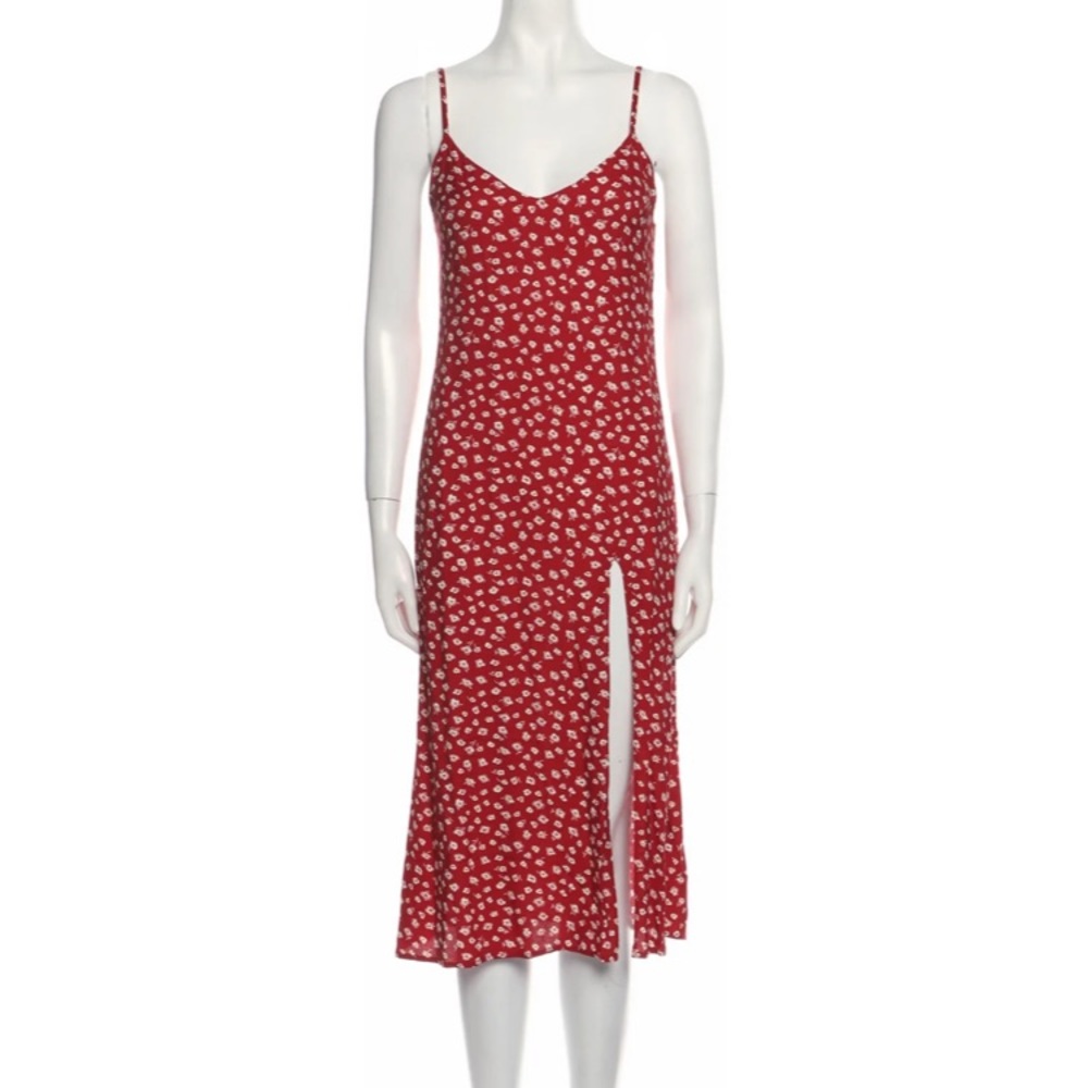 Reformation Crimini Floral Front Slit Dress